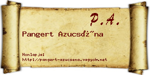 Pangert Azucséna névjegykártya